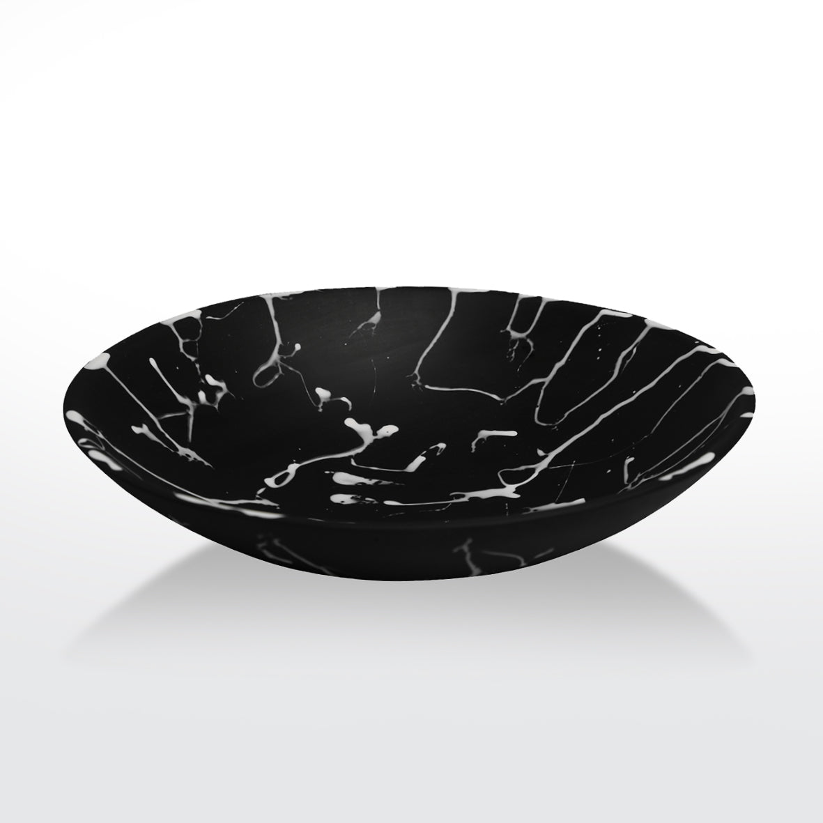 Black Marble Fruit Bowl Large